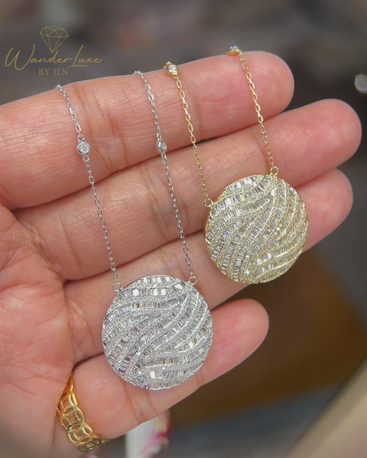 HK Setting Diamond Necklace (16-18” adjustable) 14k Gold