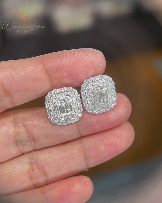 HK Setting Diamond Earrings 18k Gold