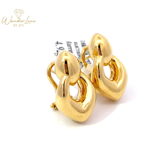 Electroform Earrings 18k Saudi Gold 4.92g