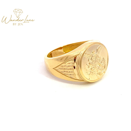St. Michael Ring 18k Saudi Gold #ALBUM06