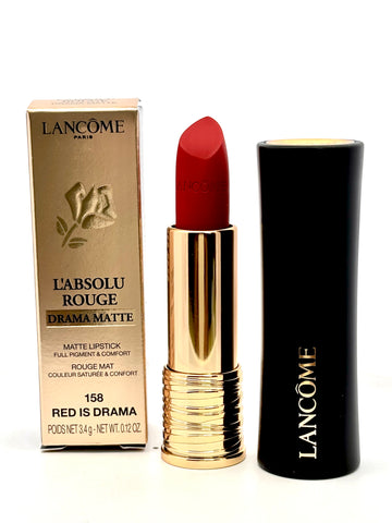 Lancome Paris L’absolu Rouge Drama Matte Lipstick 3.4g (Red Is Drama 158)