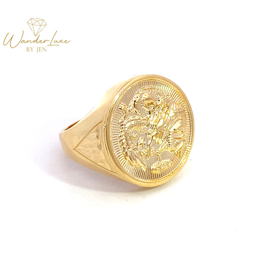 Lucky Dragon Ring 18k Saudi Gold #ALBUM06