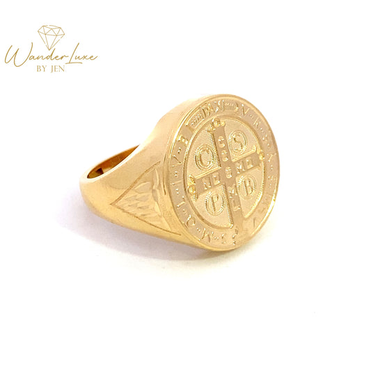 St. Benedict Cross Ring 18k Saudi Gold #ALBUM06
