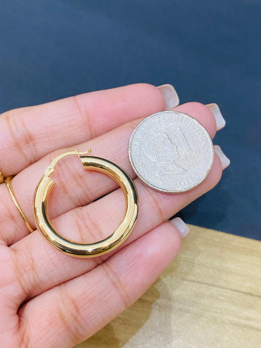 Loop Earrings 18k Saudi Gold 2.72g #ALBUM05