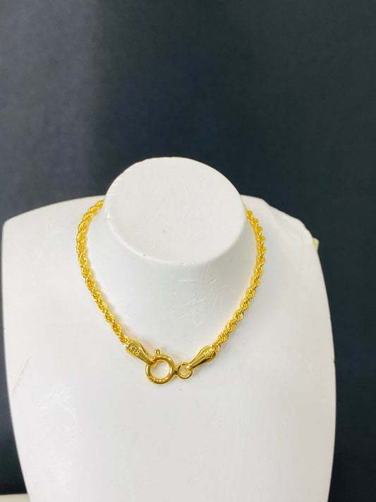 Rope Necklace 18k Saudi Gold 16" / 1.88g #ALBUM190