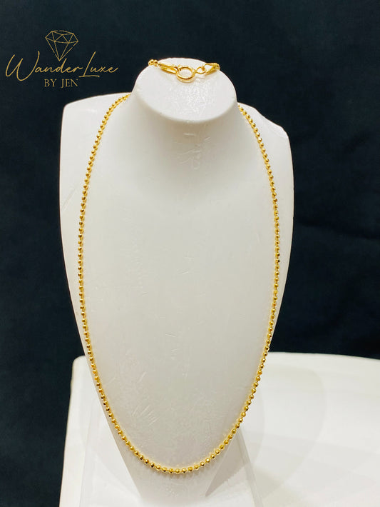 Nail Cutter Chain Necklace 18k Saudi Gold 17.5