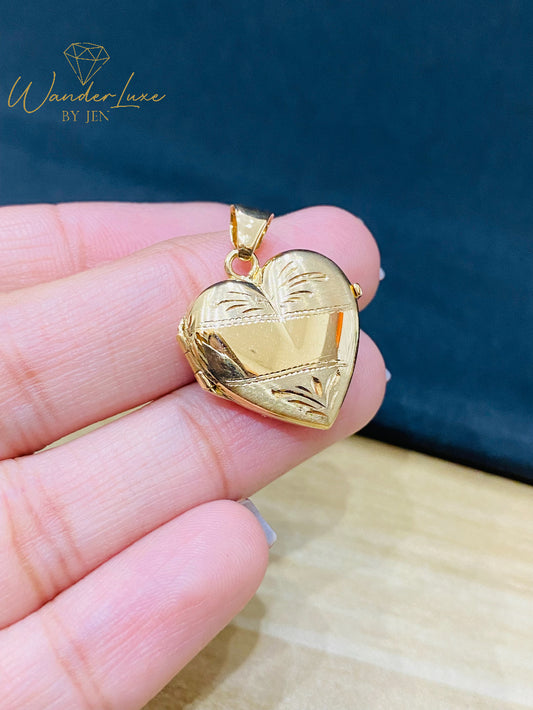 Locket Heart Pendant 18k Saudi Gold 4.86g #ALBUM13