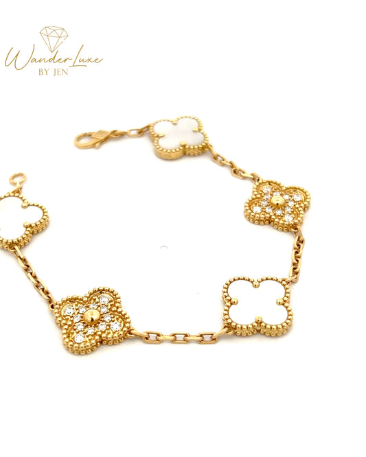 HK Setting DIAMOND Bracelet w/ Serial 18k Gold #MS