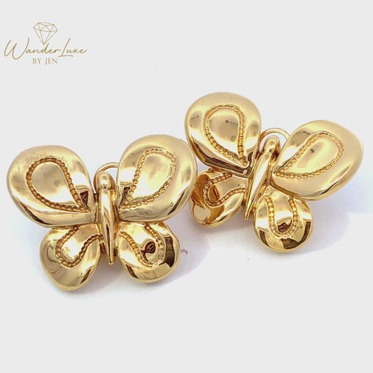 Electroform Earrings 18k Saudi Gold 8.95g