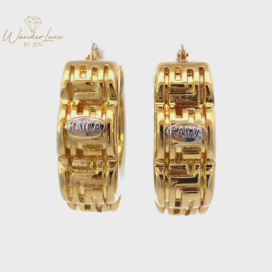 Electroform Earrings 18k Saudi Gold 10.03g