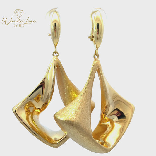 Electroform Earrings 18k Saudi Gold 12.66g