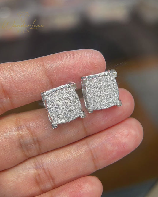 HK Setting Diamond Earrings 14k Gold