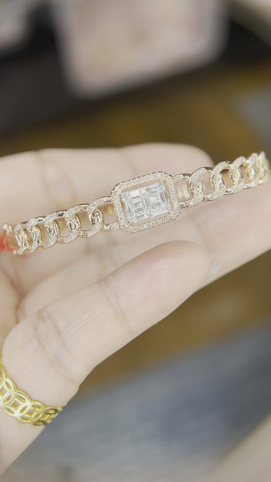 HK Setting DIAMOND Bangle 14k Rosegold