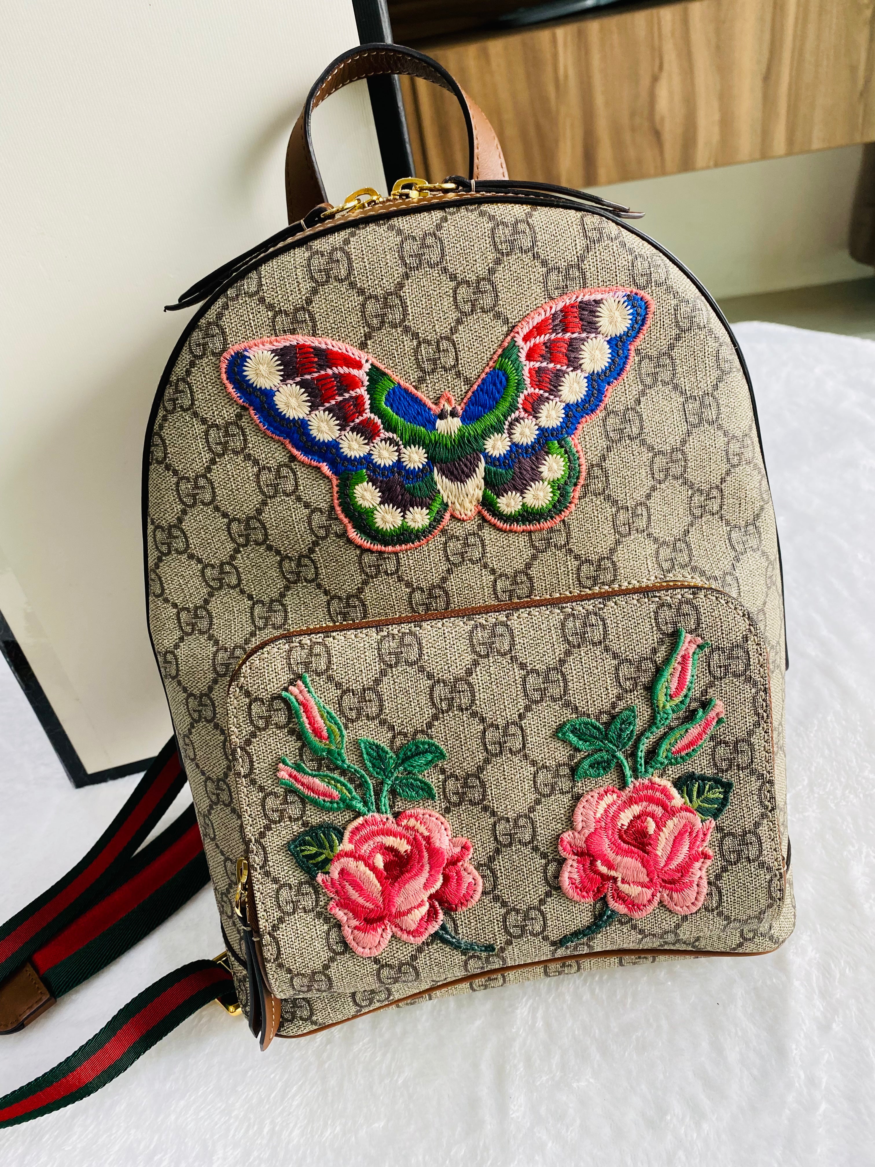 Gucci backpack with clearance butterfly