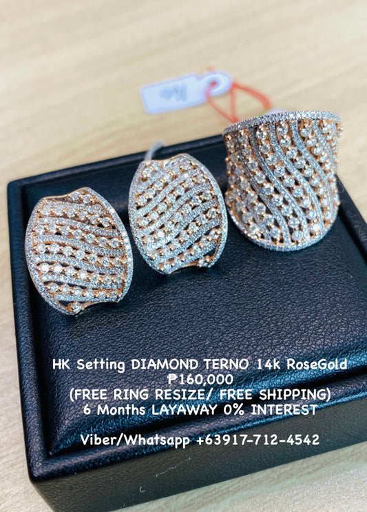 HK Setting DIAMOND Terno 14k RoseGold #MS