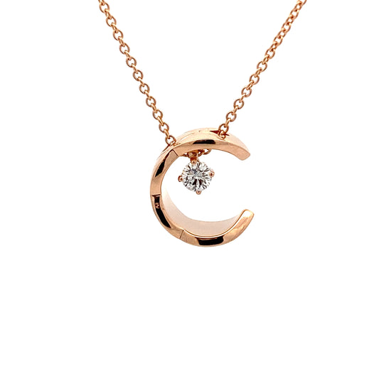 HK Setting DIAMOND Rosegold Necklace w/ Serial 18k Gold (16-18” adjustable) #MS