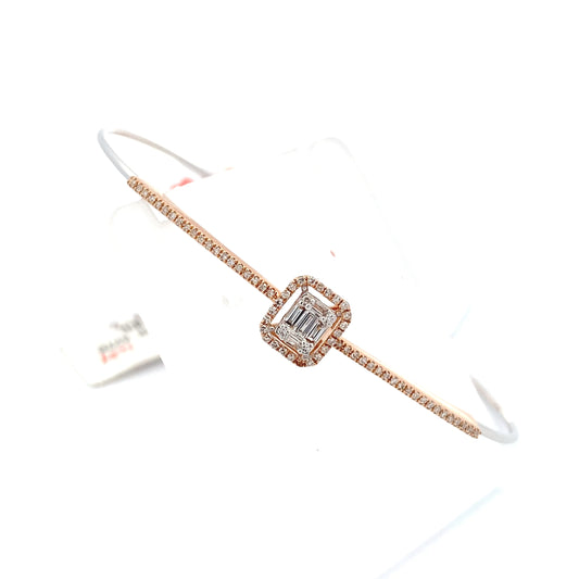 HK Setting Rosegold DIAMOND Bangle 14k Gold