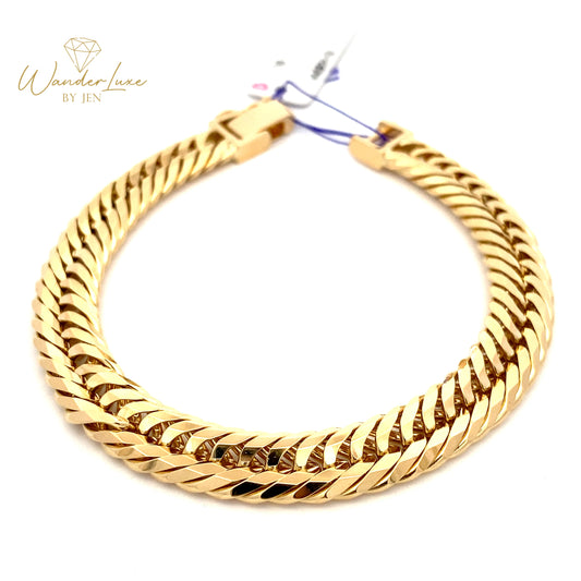 SOLID Bracelet K18 Japan Gold 50.68g #ALBUM34