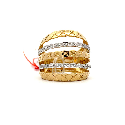 HK Setting DIAMOND Ring 14k Gold #MS