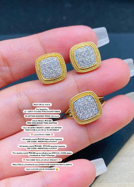 HK Setting Diamond Terno 14k Gold