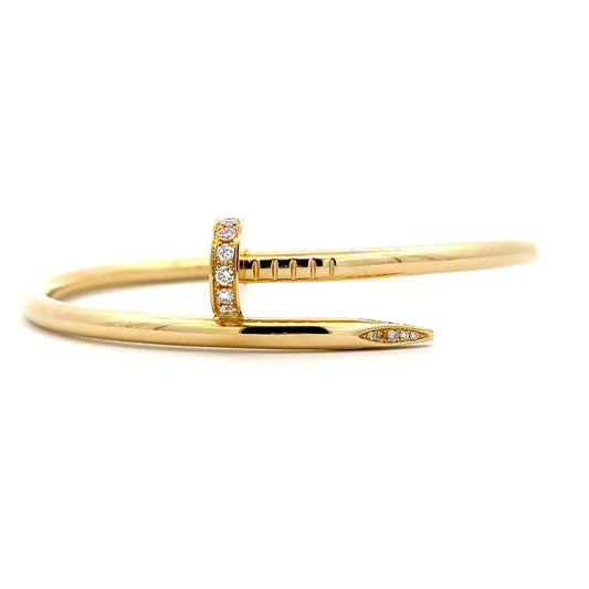 HK Setting DIAMOND Bangle w/ Serial 18k Gold (17cm SMALL) #MS