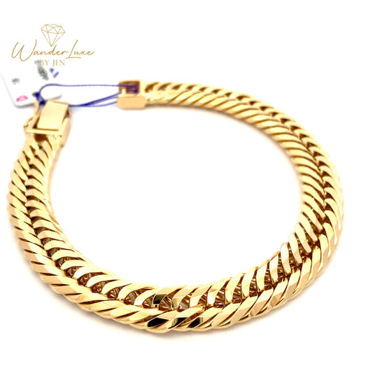 SOLID Bracelet K18 Japan Gold 50.68g #ALBUM34