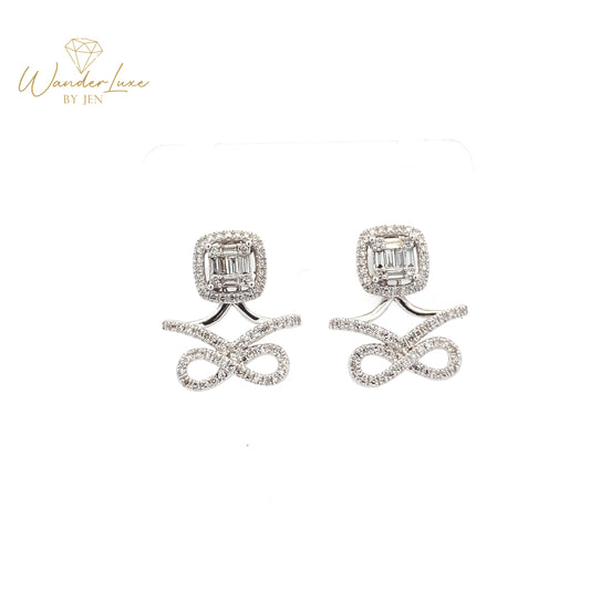 HK Setting DIAMOND Earrings 14k Gold