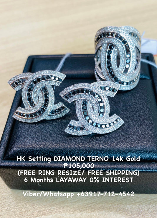 HK Setting DIAMOND Terno 14k Gold #MS