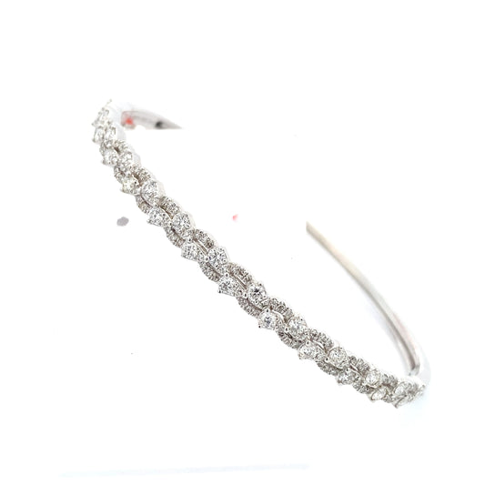 HK Setting DIAMOND Bangle 14k Gold