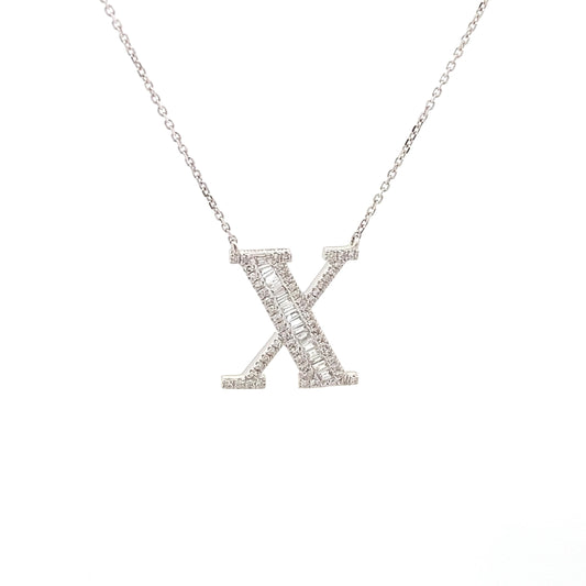 HK Setting X Initial DIAMOND Necklace 14k Gold 16-18” adjustable #MS