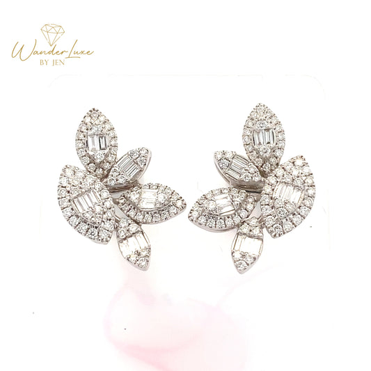 HK Setting DIAMOND Earrings 18k Gold