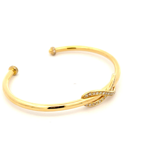 HK Setting Diamond Bangle w/ Serial 18k Gold (ALL SIZES AVAILABLE) #MS