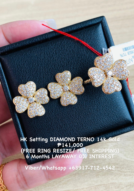 HK Setting DIAMOND Terno 14k Gold #MS