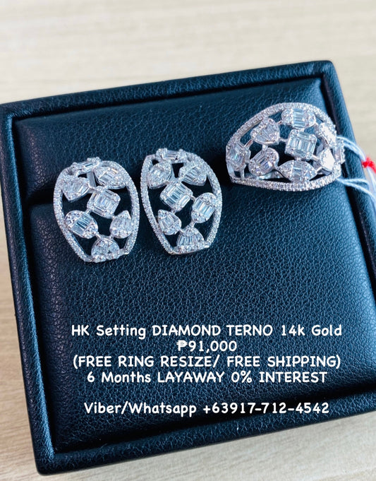 HK Setting DIAMOND Terno 14k Gold #MS