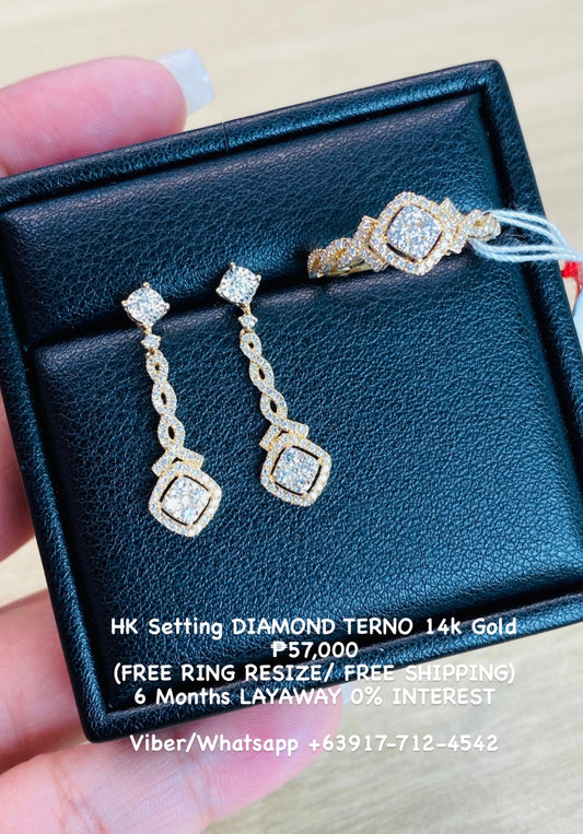 HK Setting DIAMOND Terno 14k Gold #MS