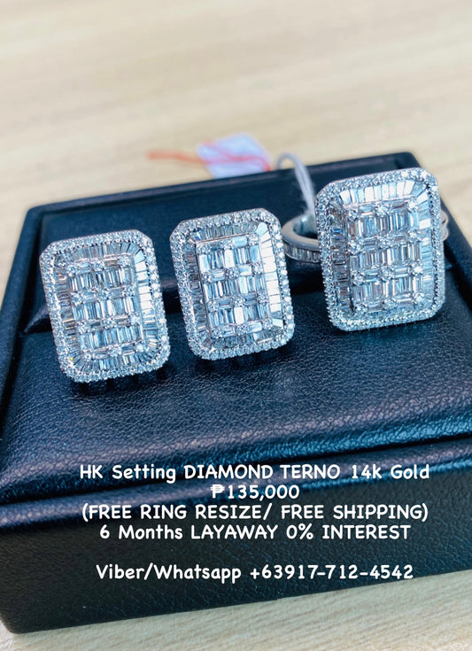 HK Setting DIAMOND Terno 14k Gold #MS