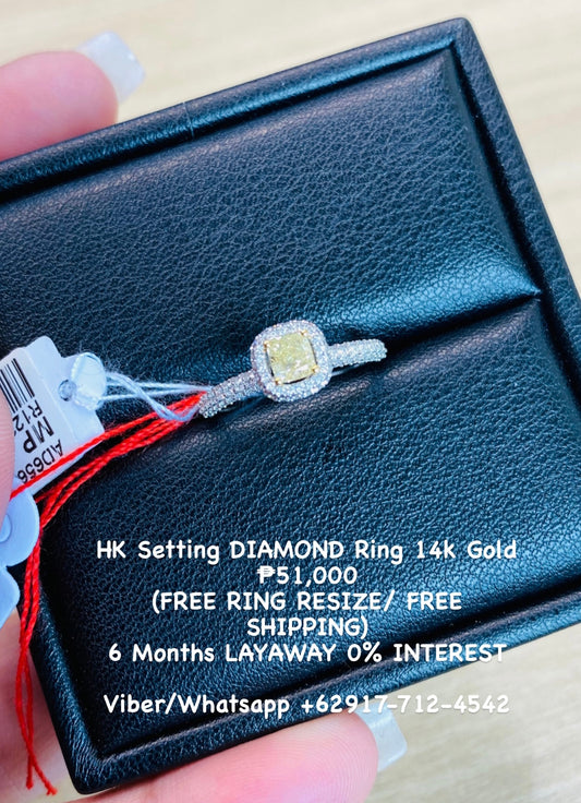 HK Setting DIAMOND Ring 14k Gold #MS